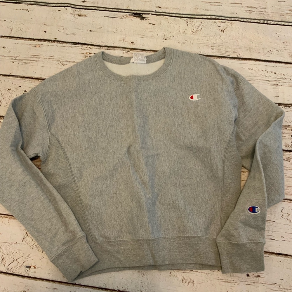 Vtg 90s‎ Champion Reverse Weave Sweatshirt Small Grey Blank – Made in USA